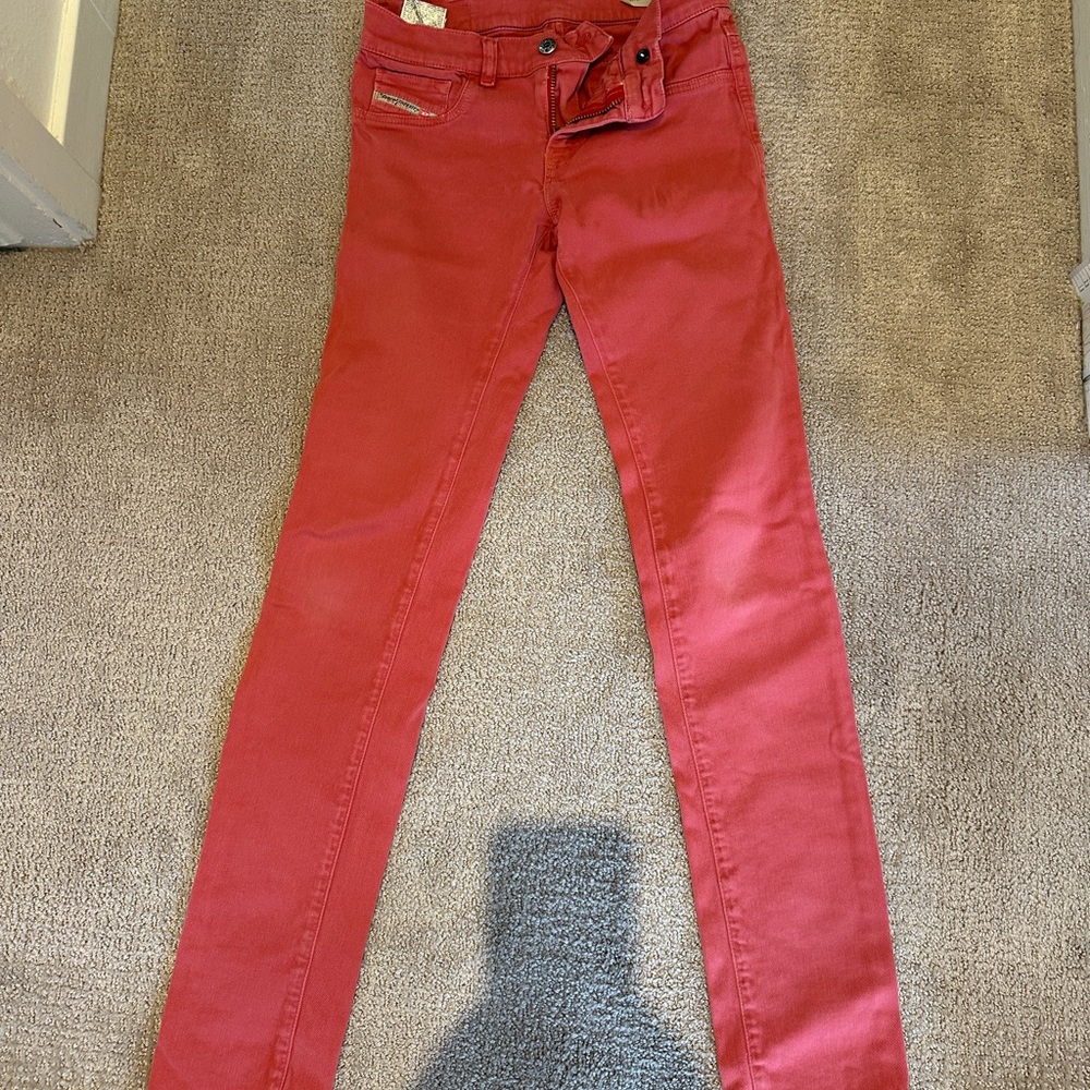 Diesel Women's Red Skinny Jeans